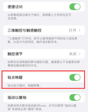 来宾苹果授权维修站分享iPhone轻点无法唤醒怎么办 